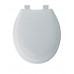 Bemis 100EC000 Plastic Round Toilet Seat with Easy Clean and Change Hinges  White - B002R5B0VO